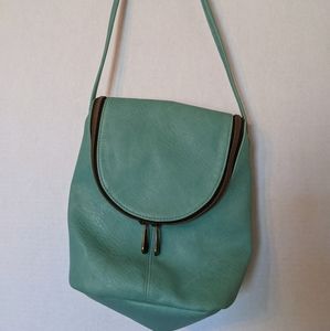 Teal single strap small shoulder carry